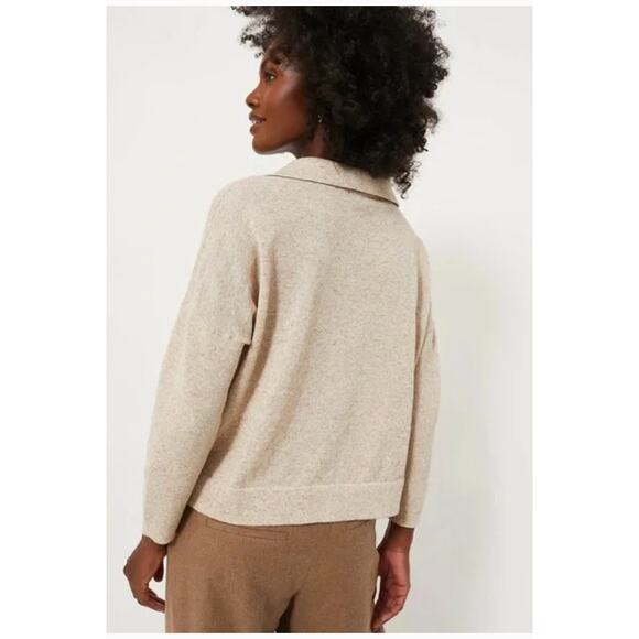 Tuckernuck Sweater Womens Large Clayton Collared Pullover Sleeve Tencel Linen - Picture 3 of 11